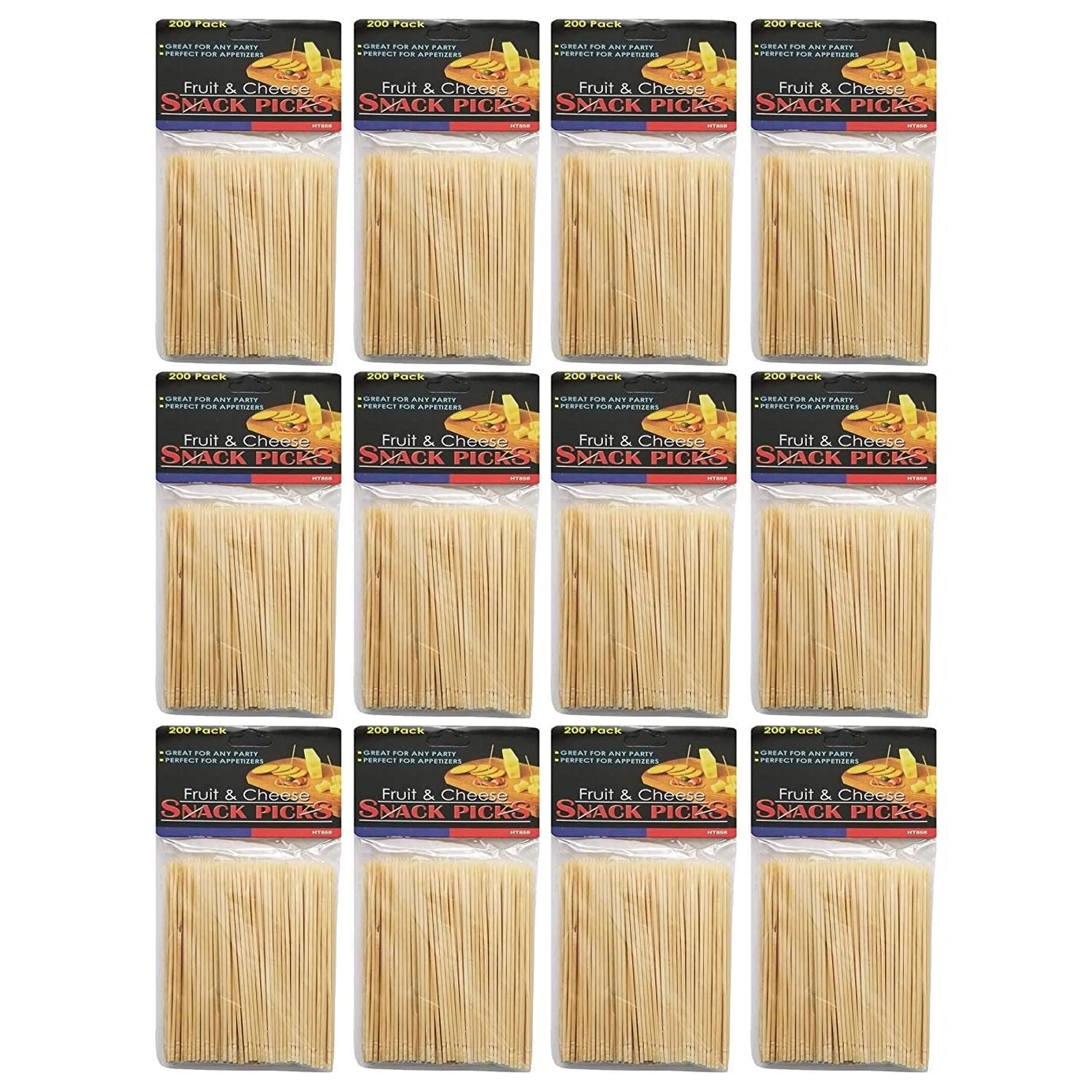 2400 Appetizer Picks Fruit Cheese Skewer Sticks Picker Parties Catering 3-3/4"