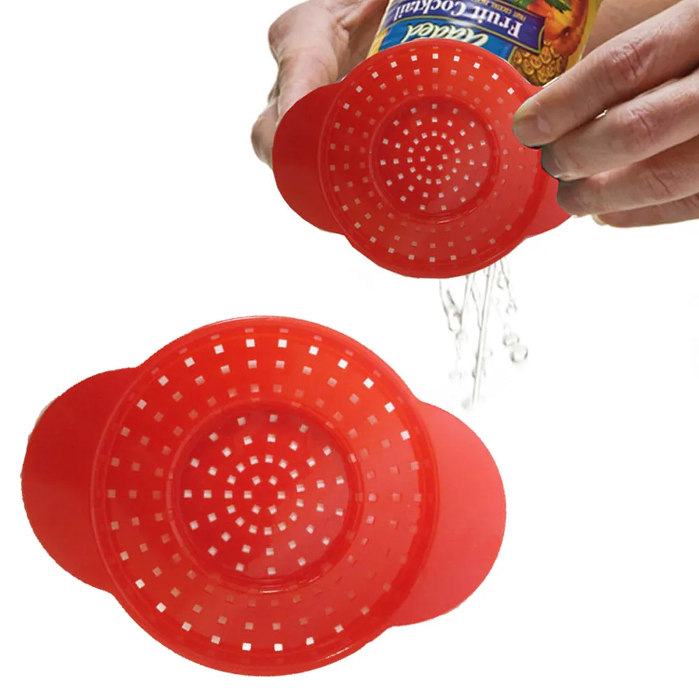 3 Pc Can Colander Strainer Drains Food Tuna Veggie Dishwasher Safe Kitchen Tool