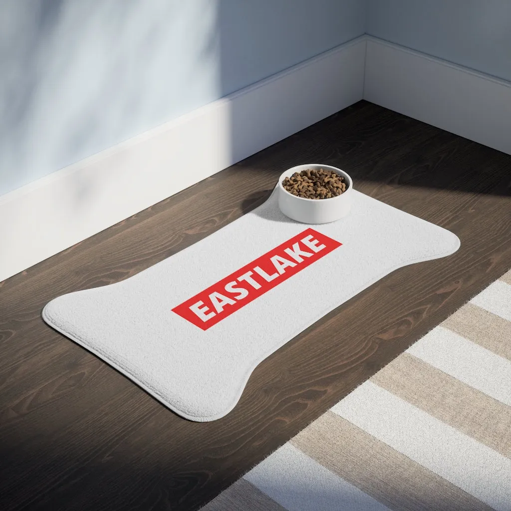 Eastlake Hipster Logo Bone Shaped Dog Feeding Mat