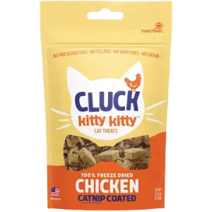 Etta Says Cluck Kitty Kitty Freeze Dried Chicken Catnip Cat Treats, 0.75 oz