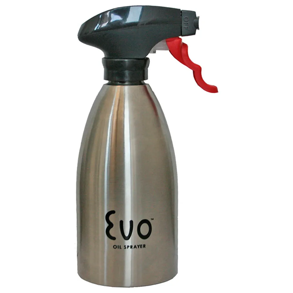 Evo Oil Stainless Steel Trigger Sprayer Bottle Cooking BBQ Kitchen 16 Oz