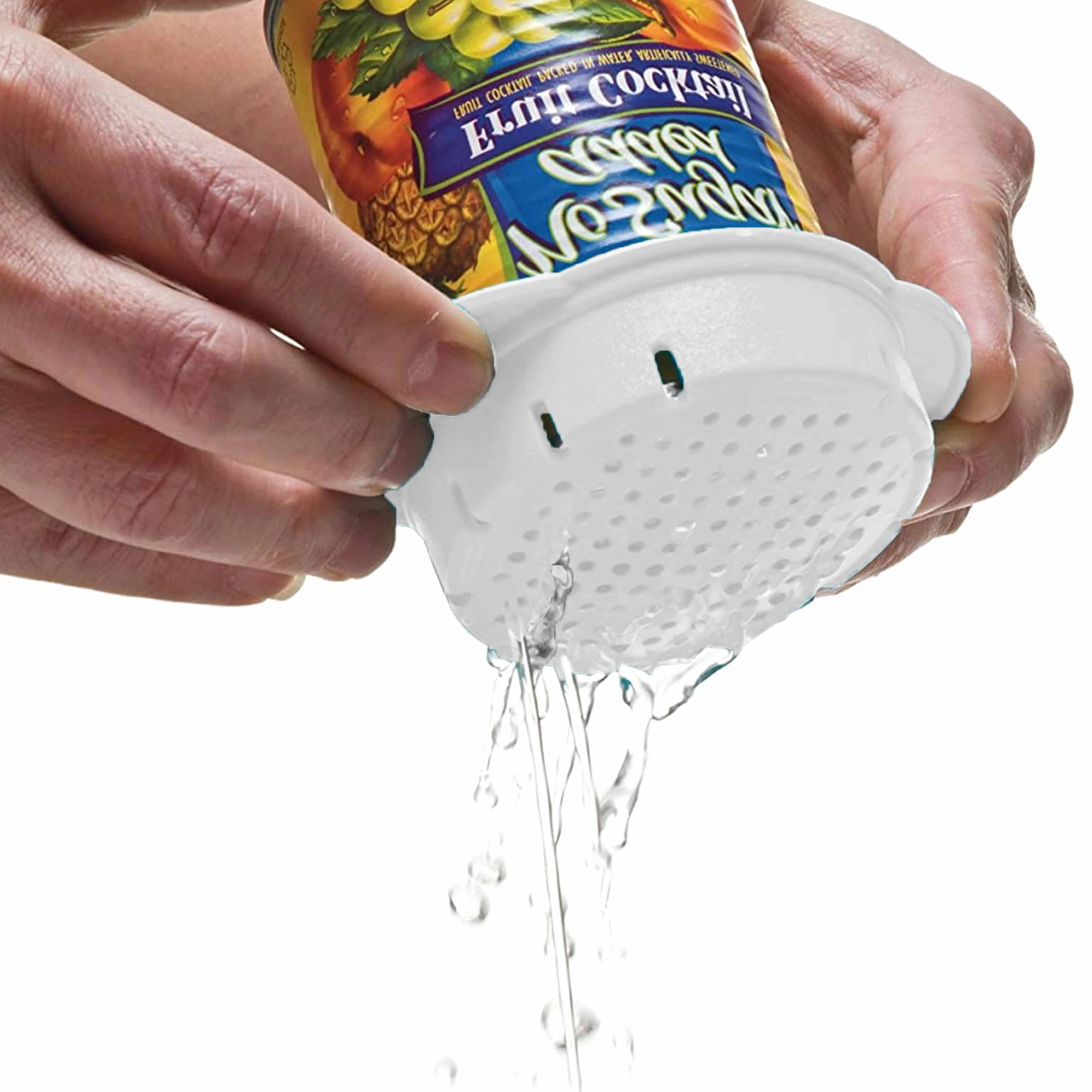 Food Can Strainer Sieve Tuna Press Lid Oil Drainer Colander Drain Vegetable Tool