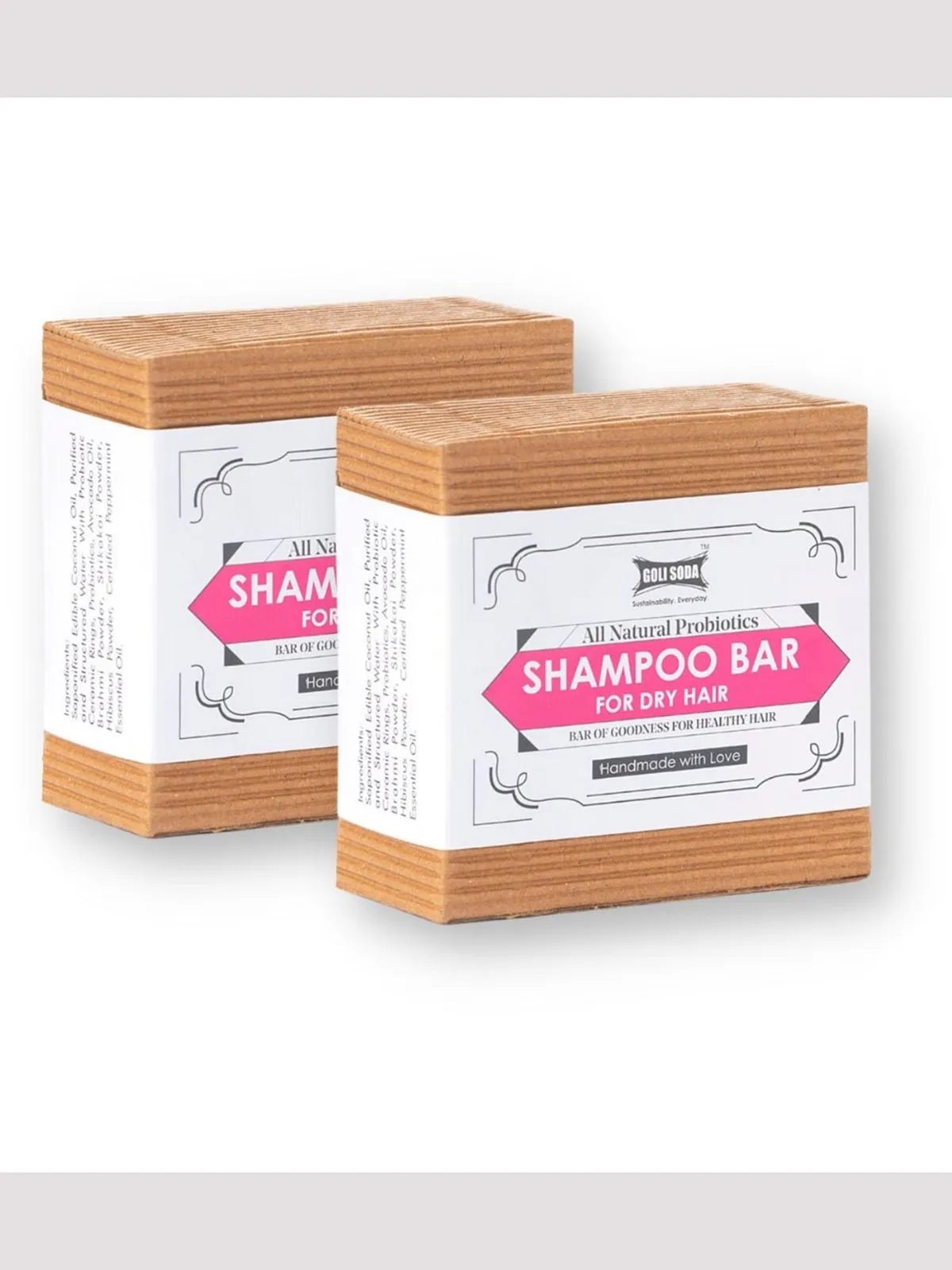 Goli Soda All Natural Probiotics Shampoo Bar for Dry Hair
