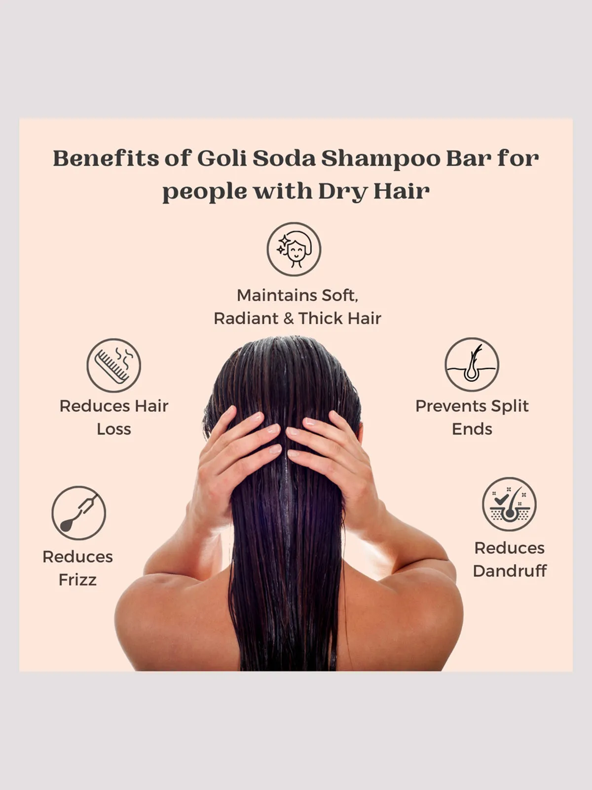 Goli Soda All Natural Probiotics Shampoo Bar for Dry Hair