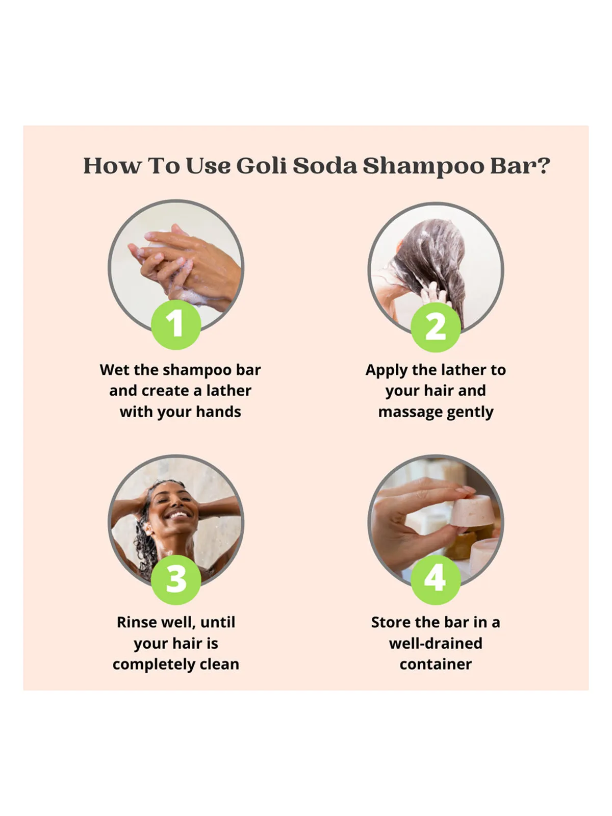 Goli Soda All Natural Probiotics Shampoo Bar for Dry Hair