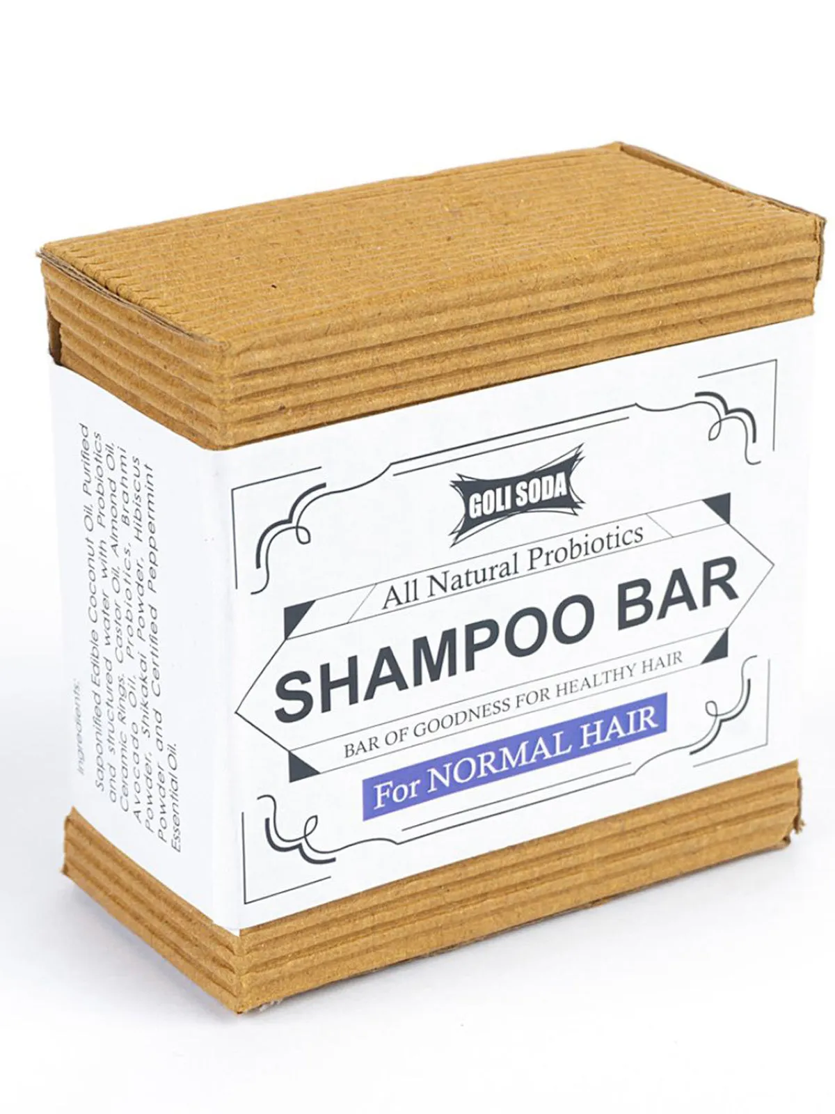 Goli Soda All Natural Probiotics Shampoo Bar for Normal Hair