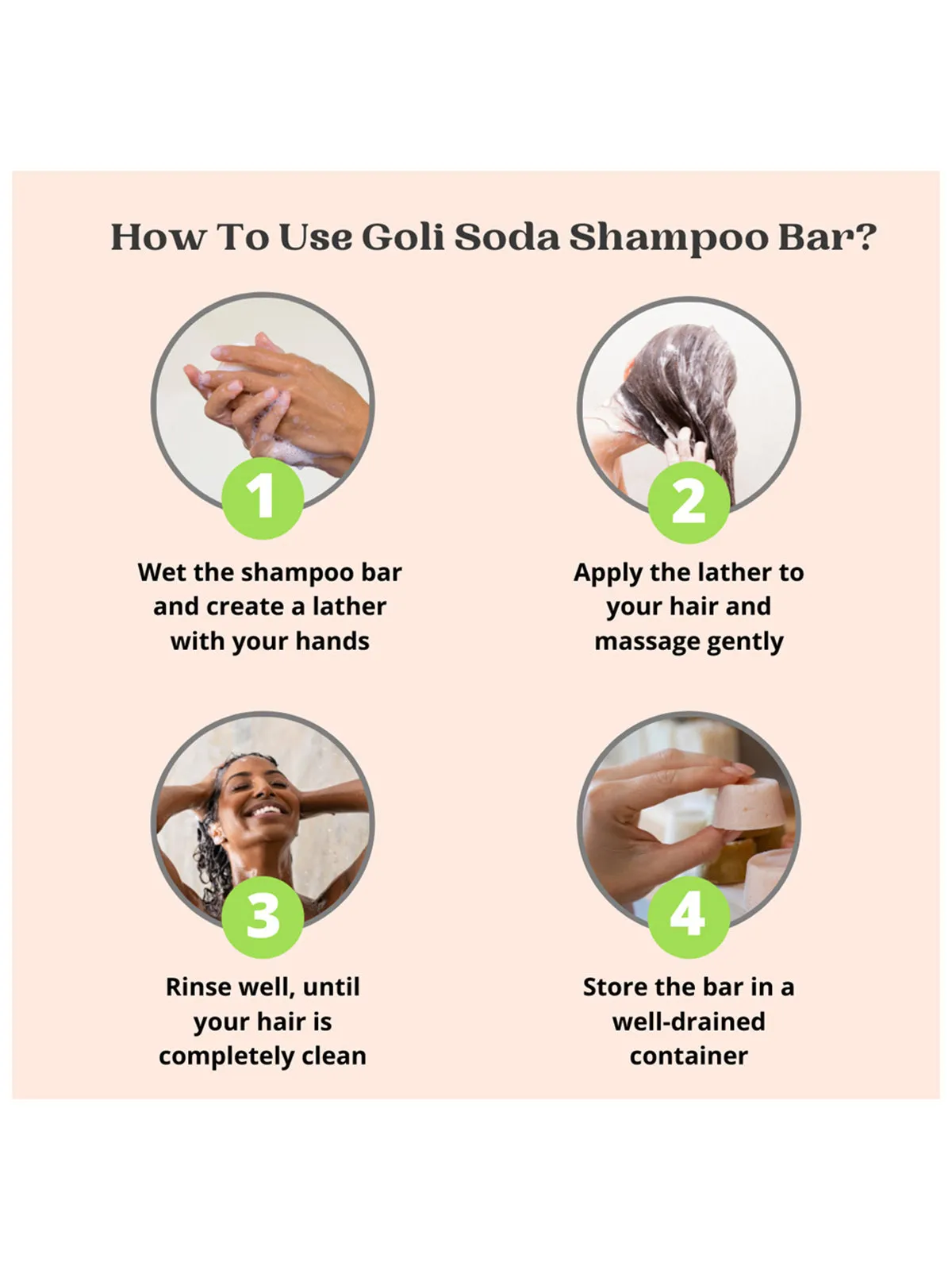 Goli Soda All Natural Probiotics Shampoo Bar for Normal Hair