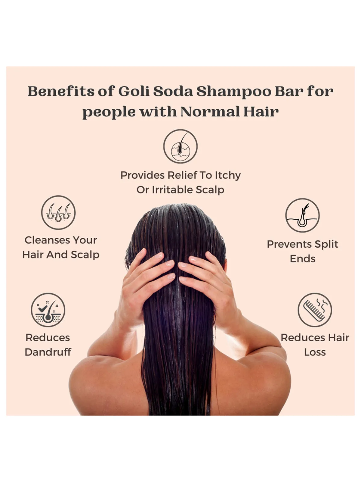 Goli Soda All Natural Probiotics Shampoo Bar for Normal Hair