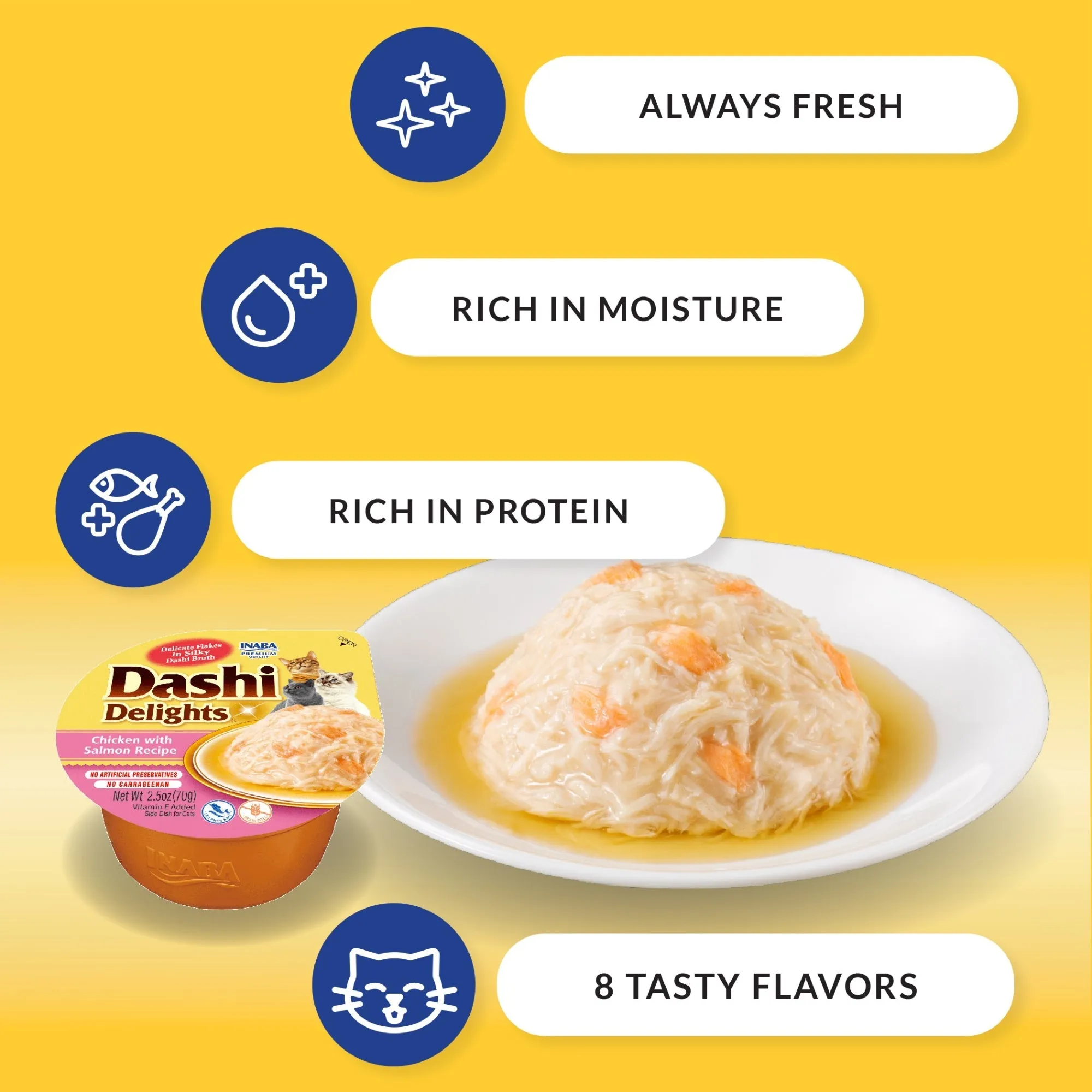 **Inaba Dashi Delight 2.5oz. Chicken Cheese (6 count)