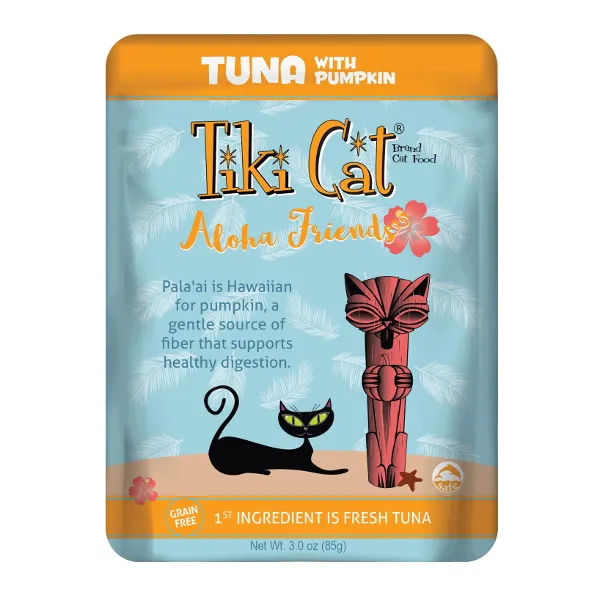 Tiki Cat Aloha Friends Tuna & Pumpkin Cat Food Pouches 3oz